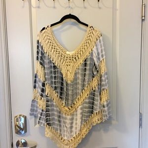 Tie dye and crochet top